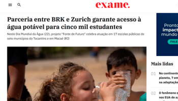 Parceria entre BRK e Zurich garante acesso à água potável para cinco mil estudantes 