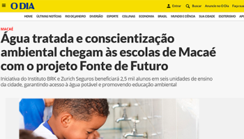 Água tratada e conscientização ambiental chegam às escolas de Macaé com o projeto Fonte de Futuro